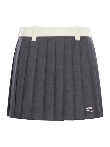 GRISAILLE MINI SKIRT - Woman - Miu Miu - Modalova