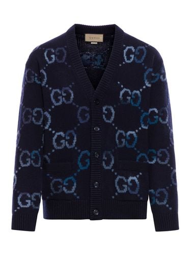 WOOL CARDIGAN WITH GG INTARSIA - Man - Gucci - Modalova