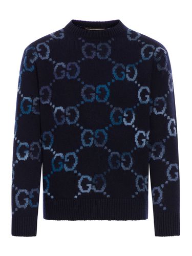 WOOL SWEATER WITH GG INTARSIA - Man - Gucci - Modalova