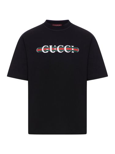 PRINTED COTTON JERSEY T-SHIRT - Man - Gucci - Modalova