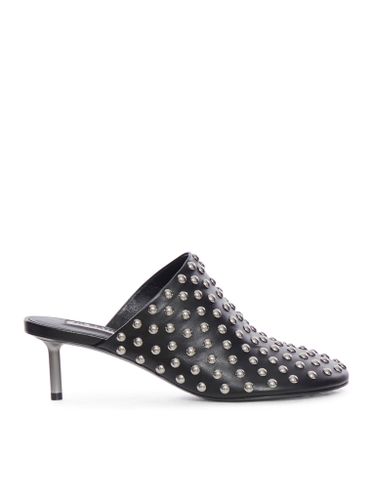 LEATHER MULES WITH STUDS - Woman - Jil Sander - Modalova