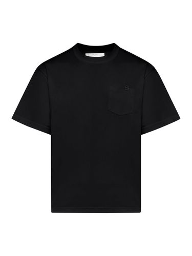 T-SHIRT WITH EMBROIDERED LOGO - Man - Sacai - Modalova