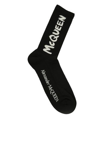 Logo embroidered socks - - Man - Mcqueen - Modalova