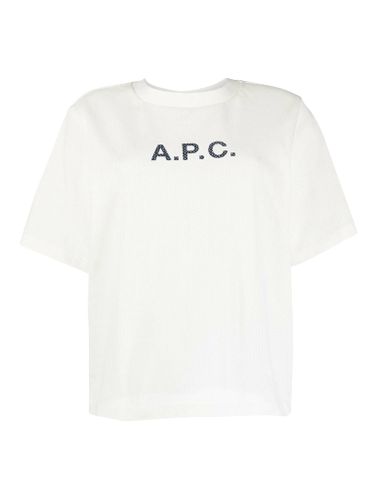 Logo-print perforated cotton T-shirt - - Woman - Apc - Modalova