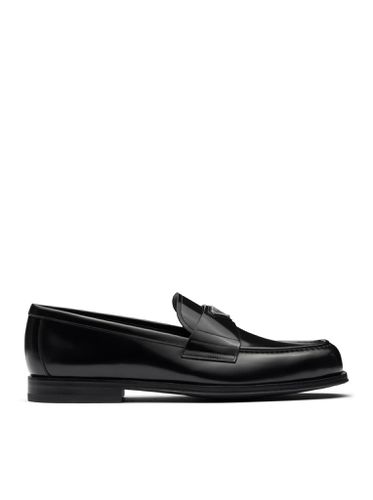 Brushed leather loafers - - Man - Prada - Modalova