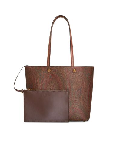 Paisley shopping bag in coated canvas - - Woman - Etro - Modalova