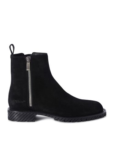 Round-toe suede ankle boots - - Man - Off-white - Modalova