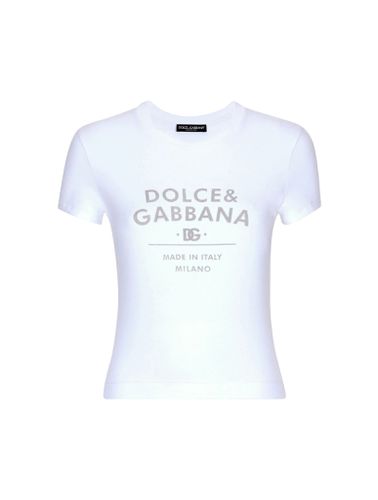 T-shirt with print - - Woman - Dolce & Gabbana - Modalova