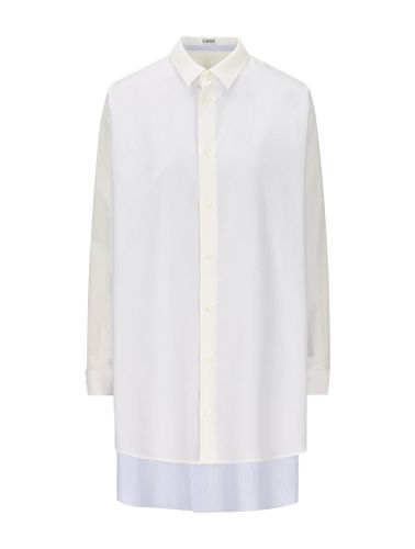 Double layer shirt dress in cotton and silk - - Woman - Loewe - Modalova