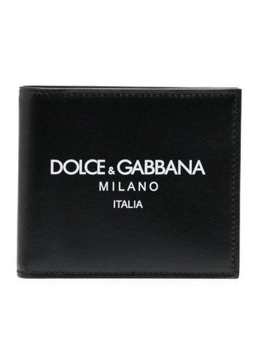 Bifold wallet in calfskin with logo - - Man - Dolce & Gabbana - Modalova