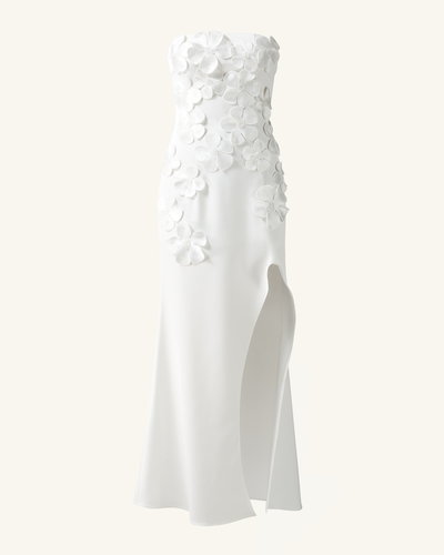 Floral Embroidered Long Dress - White - JW PEI - Modalova