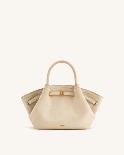 Hana Mini Faux Suede Tote Bag - Off White - JW PEI - Modalova