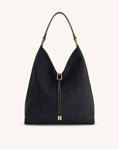 Aria Faux Suede Shoulder Bag - Black - JW PEI - Modalova