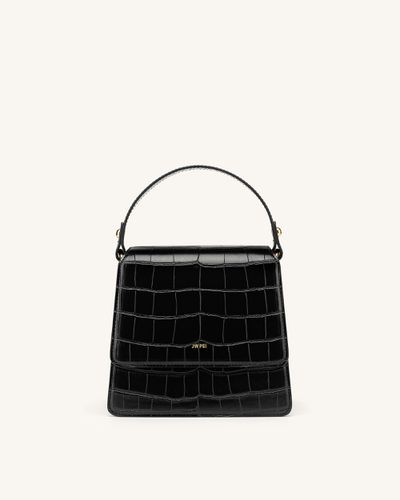 The Fae Top Handle Bag - Black Croc - JW PEI - Modalova