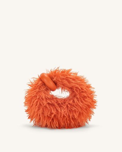 Abacus Faux Fur Mini Top Handle Bag - Orange - JW PEI - Modalova