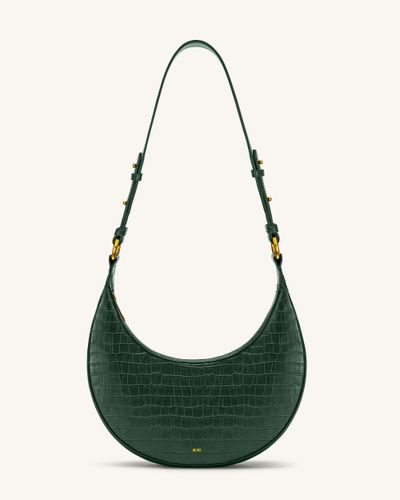 Carly Saddle Bag - Dark Green Croc - JW PEI - Modalova