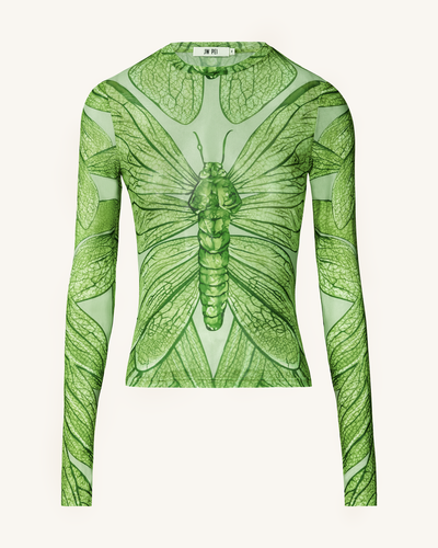 Top Transparent Dragonfly Vein – Vert - JW PEI - Modalova