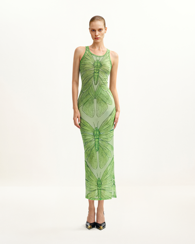 Robe en Résille à Bretelles Dragonfly Axis – Vert - JW PEI - Modalova