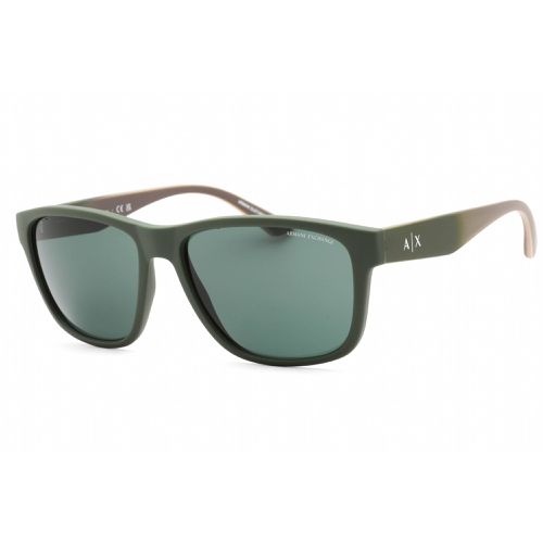 Men's Sunglasses - Matte Green Square Plastic Frame / 0AX4135S 830171 - Armani Exchange - Modalova