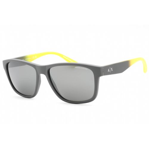 Men's Sunglasses - Matte Grey Square Plastic Frame / 0AX4135S 81806G - Armani Exchange - Modalova