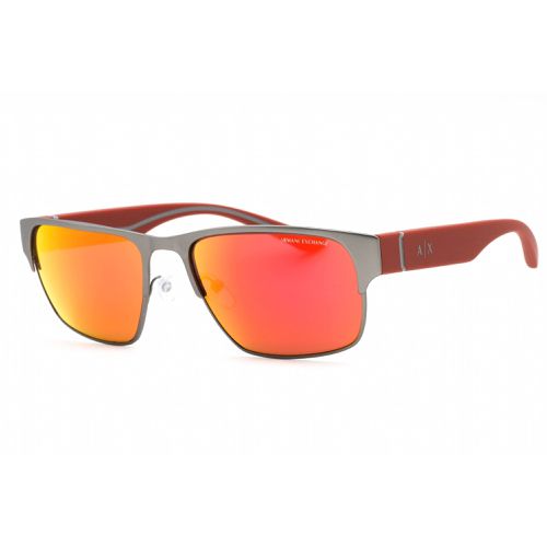 Men's Sunglasses - Matte Gunmetal Rectangular Frame / 0AX2046S 60036Q - Armani Exchange - Modalova