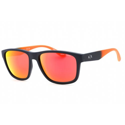 Men's Sunglasses - Blue Square Frame Red Mirror Lens / 0AX4135S 81816Q - Armani Exchange - Modalova