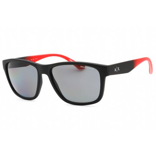 Men's Sunglasses - Matte Black Square Plastic Frame / 0AX4135S 807881 - Armani Exchange - Modalova
