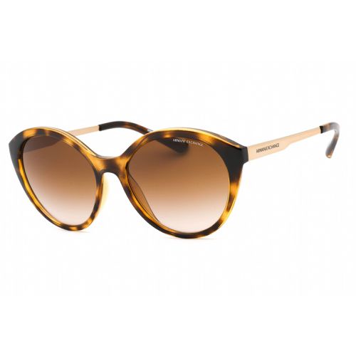 Women's Sunglasses - Dark Havana Oval Full Rim Frame / 0AX4134S 821313 - Armani Exchange - Modalova