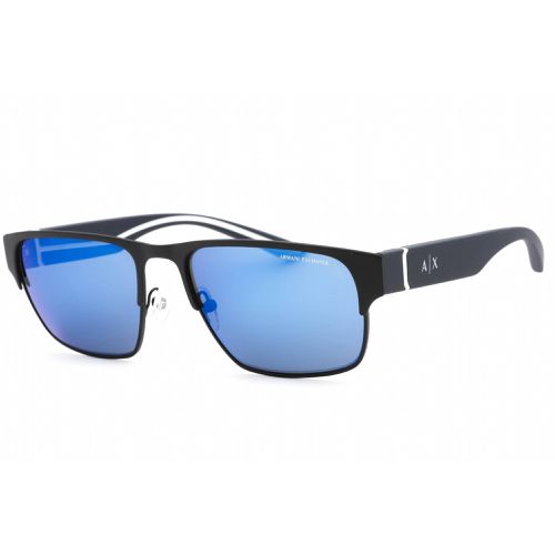 Men's Sunglasses - Matte Blue Rectangular Frame / 0AX2046S 609955 - Armani Exchange - Modalova