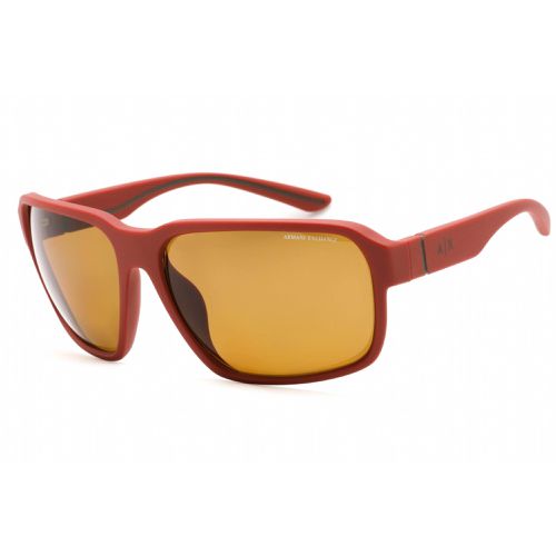 Men's Sunglasses - Matte Red Square Plastic Frame / 0AX4131SU 816983 - Armani Exchange - Modalova