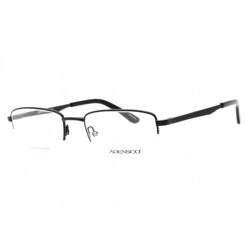 Men's Eyeglasses - Matte Black Half Rim Rectangular Frame / AD 124 003 00 - Adensco - Modalova