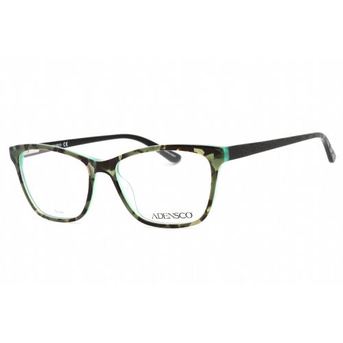 Women's Eyeglasses - Black Green Havana Cat Eye Plastic Frame / AD 225 0EO3 00 - Adensco - Modalova