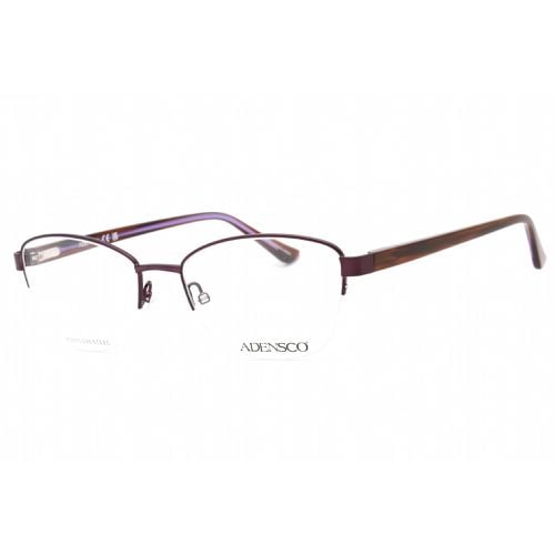 Women's Eyeglasses - Plum Plastic Half Rim Cat Eye Frame / AD 235 00T7 00 - Adensco - Modalova