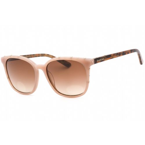 Women's Sunglasses - Taupe Plastic Rectangular Fixed Nose Pads Frame / BB7218 200 - Bebe - Modalova