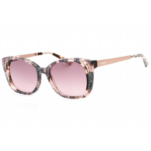 Women's Sunglasses - Blush Floral Plastic Full Rim Rectangular Frame / BB7210 690 - Bebe - Modalova