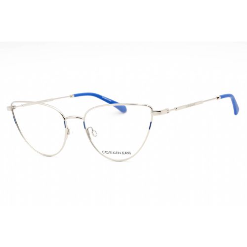 Women's Eyeglasses - Silver Cat Eye Metal Frame / CKJ20219 045 - Calvin Klein Jeans - Modalova