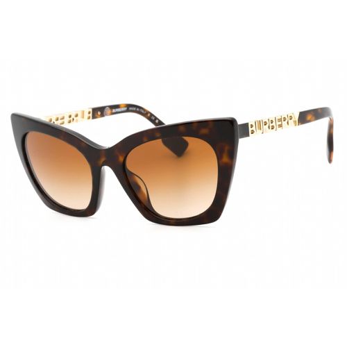 Women's Sunglasses - Dark Havana Plastic Cat Eye Frame / 0BE4372U 300213 - BURBERRY - Modalova