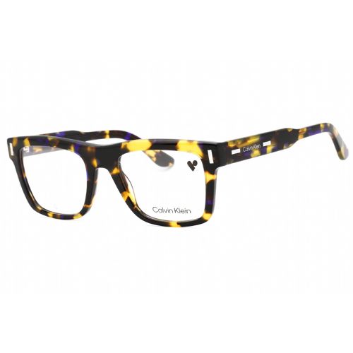 Men's Eyeglasses - Brown Blue Havana Plastic Full Rim Frame / CK23519 218 - Calvin Klein - Modalova