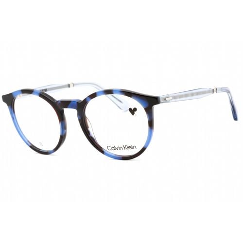 Unisex Eyeglasses - Blue Havana Round Frame Clear Lens / CK23515 460 - Calvin Klein - Modalova