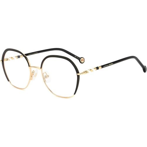 Women's Eyeglasses - Black Gold Metal Frame Demo Lens / HER 0099 02M2 - Carolina Herrera - Modalova