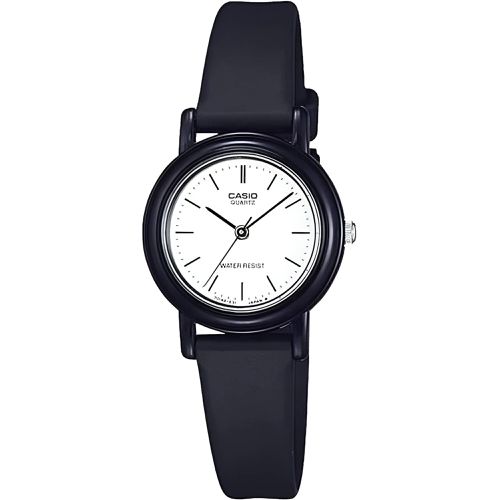 Women's Watch - Quartz White Dial Black Resin Strap Waterproof / LQ-139B-7E - Casio - Modalova