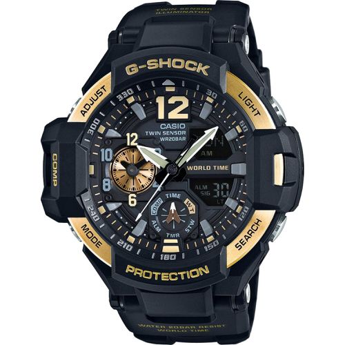 Men's Watch - G-Shock Gravitymaster Analog-Digital Black Strap / GA-1100-9GCR - Casio - Modalova