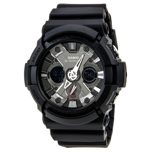 Men's World time Watch - G-Shock Alarm Dive Ana-Digi Black Dial / GA201-1A - Casio - Modalova