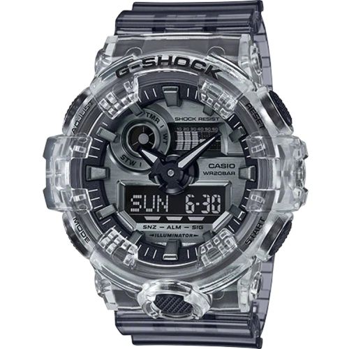 Men's Dive Watch - G-Shock Grey Transparent Strap Shock Resistant / GA700SK-1A - Casio - Modalova