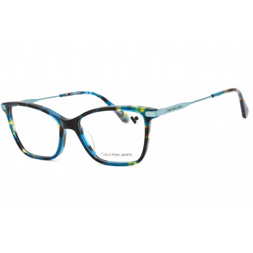 Unisex Eyeglasses - Blue Havana Rectangular Frame / CKJ21632 233 - Calvin Klein Jeans - Modalova