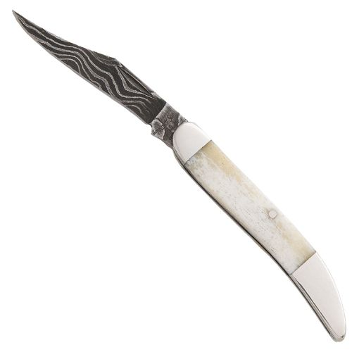 Knife - White Smooth Bone Little Toothpick Steel Blade / BSWSB193D-1/2 - Bear & Son - Modalova
