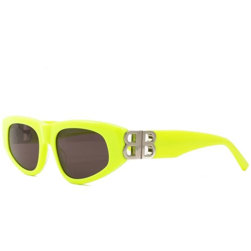 Women's Sunglasses - Yellow Acetate Cat Eye Frame Grey Lens / BB0095S 007 - Balenciaga - Modalova