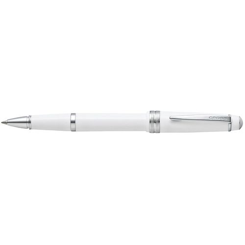 Light Rollerball Pen - Bailey White with Chrome Trims Click Off Cap / AT0745-2 - Cross - Modalova