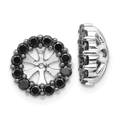 K White Gold Black Diamond Earring Jackets - Jewelry - Modalova
