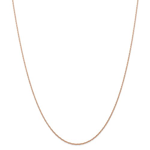 K Rose Gold .7 mm Carded Cable Rope Chain - Jewelry - Modalova